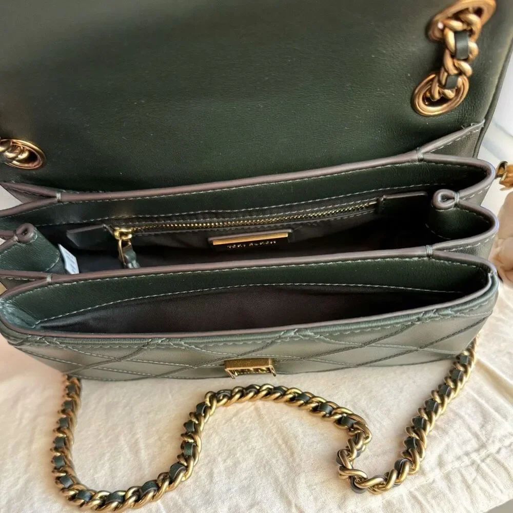 🚫SOLD🚫Tory Burch Soft Fleming Convertible Shoulder Bag in Sycamore (Green) - Picture 14 of 17